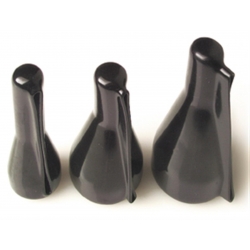 Estuches para boquillas de trompeta y trombón.