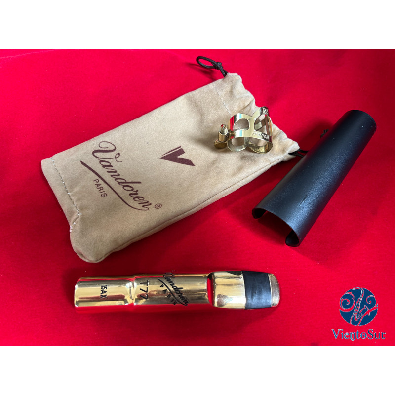 Boquilla metálica para saxo tenor Vandoren V16 T77 + fajillero Optimum